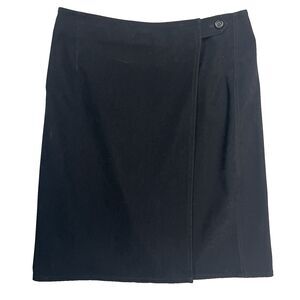 TALBOTS Women's 8p - Solid Black Classic Straight Pencil Skirt Knee Length Lined